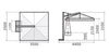 Ombrellone quadrato professionale con palo laterale Galileo Starwhite in alluminio per esterno Made In Italy