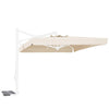 Ombrellone quadrato professionale con palo laterale Galileo Starwhite in alluminio per esterno Made In Italy