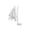 Ombrellone quadrato professionale con palo laterale Galileo Starwhite in alluminio per esterno Made In Italy