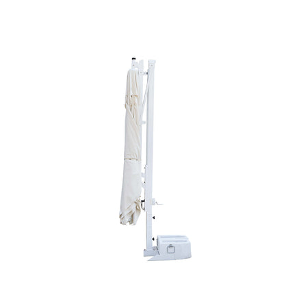 Ombrellone quadrato professionale con palo laterale "Galileo Starwhite" in alluminio per esterno "Made In Italy"
