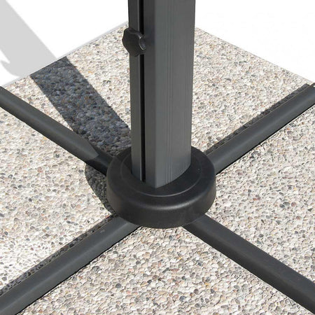 Ombrellone doppio con palo centrale "Archimede" 6 x 3 mt in alluminio da Bar e Ristorante