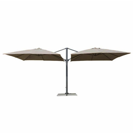 Ombrellone doppio con palo centrale "Archimede" 6 x 3 mt in alluminio da Bar e Ristorante