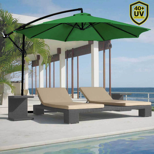 Ombrellone-Giardino-Decentrato-3x3-Mt-Verde-Palo-Alluminio-Gazebo-Piscina