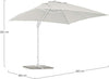Ombrellone in alluminio con palo laterale orientabile da giardino Eden Giardino e giardinaggio/Arredamento da giardino e accessori/Ombrelloni tende e tettucci parasole/Ombrelloni Decor Space - Altamura, Commerciovirtuoso.it