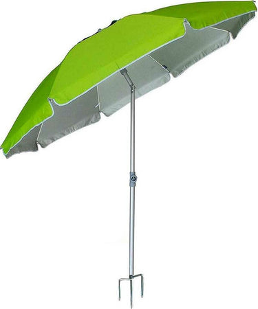 Ombrellone-Mare-Spiaggia-Giardino-210cm-in-Alluminio-con-Punta-Tridente