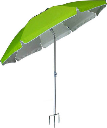 Ombrellone-Mare-Spiaggia-Giardino-210cm-in-Alluminio-con-Punta-Tridente