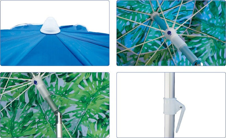 Ombrellone Mare Spiaggia Giardino Alluminio Grande 200cm Tropical Con Custodia Sport e Tempo Libero > Tempo Libero > Ombrelloni Trade Shop italia - Napoli, Commerciovirtuoso.it
