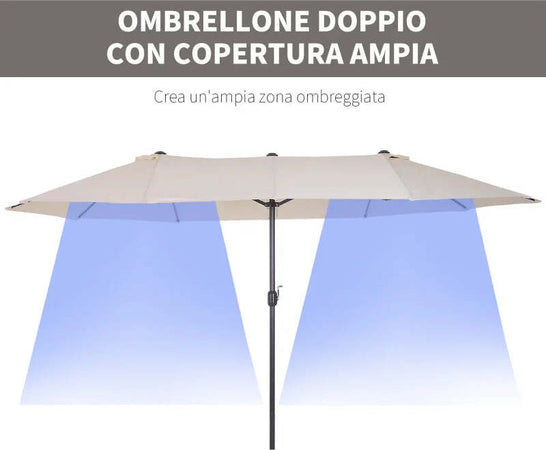 Ombrellone-Parasole-da-Giardino-e-Esterno-Doppio,-Ombrellone-Rettangolare-in-Tessuto-e-Poliestere,-4.55-x-2.4m,-Beige-84D-030V01CW