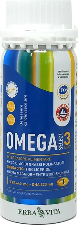 Omega-Select-3-UHC-120-perle-Erba-Vita-Integratore-Alimentare