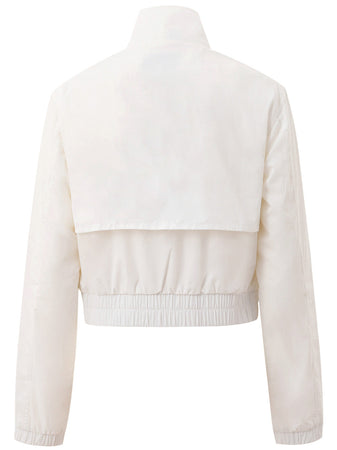 CASABLANCA Giacca bianca con patch logo Casablanca da donna