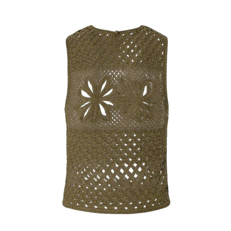 Pinko canotte e top donna pinko - gonzano top fantasy - verde militare da donna