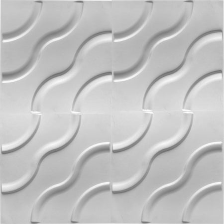 €1,99 Pannello in fibra naturale a parete 3D, rivestimento di lusso 3D 50X50cm BIANCO verniciabile FIORI - Eternal Parquet