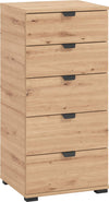 ONE---cassettiera-moderna-5-cassetti-colore-rovere-cm-45-x-40-x-95-h-Rovere-Chiaro-Milani-Home