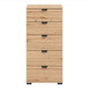 ONE---cassettiera-moderna-5-cassetti-colore-rovere-cm-45-x-40-x-95-h-Rovere-Chiaro-Milani-Home