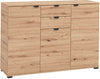 ONE---credenza-moderna-con-3-ante-e-2-cassetti-cm-135-x-40-x-95-h-Rovere-Chiaro-Milani-Home