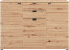 ONE---credenza-moderna-con-3-ante-e-2-cassetti-cm-135-x-40-x-95-h-Rovere-Chiaro-Milani-Home