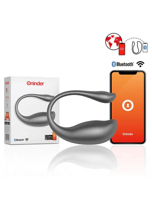 Oninder Nairobi uovo vibrante nero app bluetooth IPX7 ricaricabile silicone 55dB