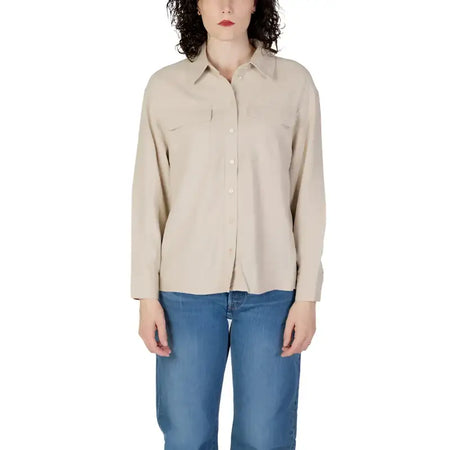 Only Camicia Donna - beige / M - Abbigliamento Camicie