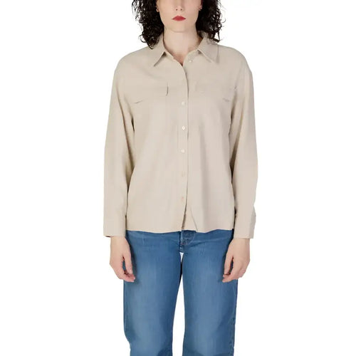 Only Camicia Donna - beige / M - Abbigliamento Camicie
