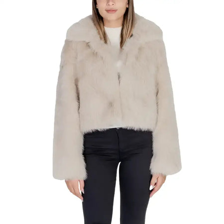 Only Cappotto Donna - beige / L - Abbigliamento Cappotti
