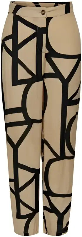 Only Pantaloni Donna - beige / L - Abbigliamento Pantaloni