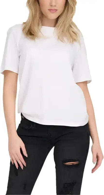 Only T-Shirt Donna - white / M - Abbigliamento T-shirt