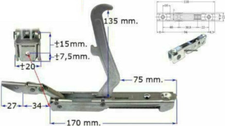 ONOFRI COPPIA CERNIERE PORTA FORNO CM. 170 X 20 SPORTELLO MOLLE COMPLETE Casa e cucina/Grandi elettrodomestici/Accessori e parti di ricambio/Ricambi e accessori per forni/Finiture e manopole per forni Rossi Ricambi - Venetico Marina, Commerciovirtuoso.it