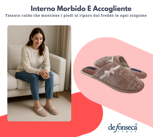 de fonseca Calde Ciabatte Uomo Donna, Pantofole Invernali Chiuse da Casa, Lavabili e per Ospiti