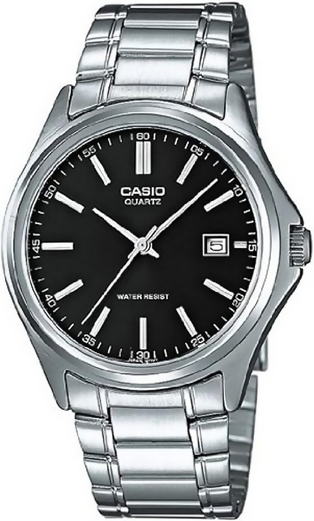 Orologio Casio per uomo, MTP-1183A-1A, quadrante nero con datario, movimento al quarzo, impermeabile