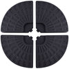 Base in plastica per ombrellone palo laterale marmette quadrate da riempire