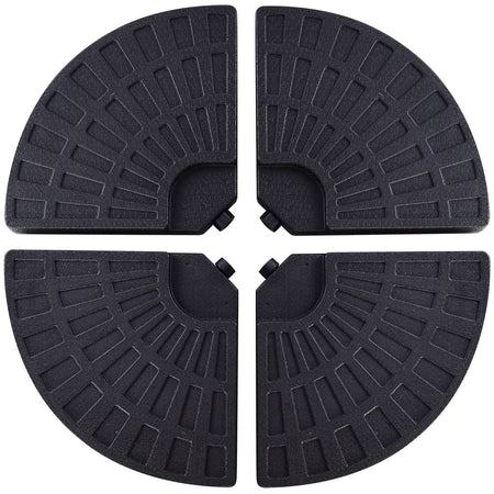 Base in plastica per ombrellone palo laterale marmette quadrate da riempire