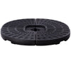Base in plastica per ombrellone palo laterale marmette quadrate da riempire