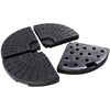 Base in plastica per ombrellone palo laterale marmette quadrate da riempire