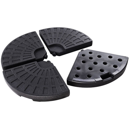Base in plastica per ombrellone palo laterale marmette quadrate da riempire