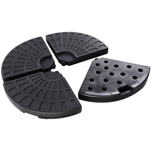 Base in plastica per ombrellone palo laterale marmette quadrate da riempire