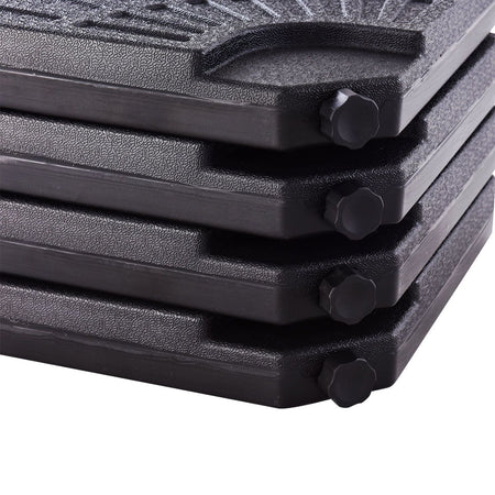 Base in plastica per ombrellone palo laterale marmette quadrate da riempire