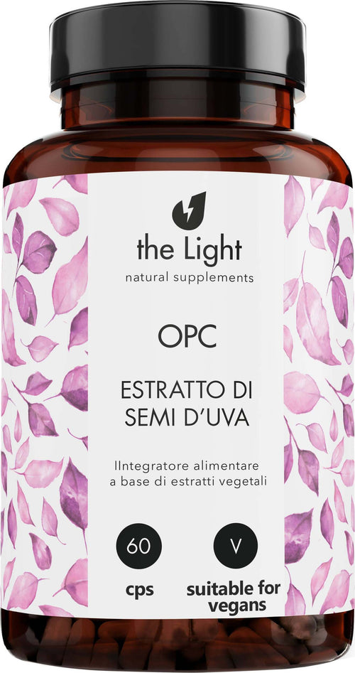 OPC Estratto Di Semi D'uva in Capsule Integratore Antiossidante Vegan Integratore Alimentare Naturale per Capillari E Circolazione Salute e cura della persona/Vitamine minerali e integratori/Antiossidanti/Polifenolo/Semi d'uva The Light Nutrition - Milano, Commerciovirtuoso.it