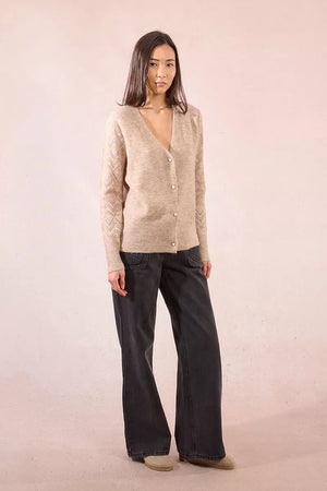 Cardigan lavorato in maglia