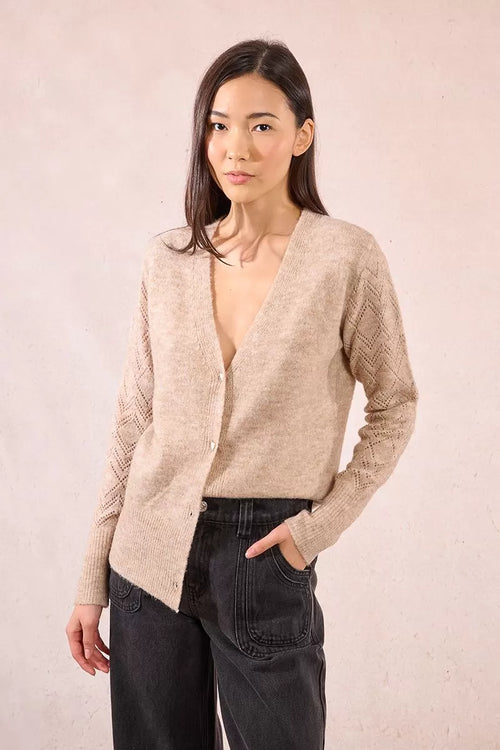 Cardigan lavorato in maglia