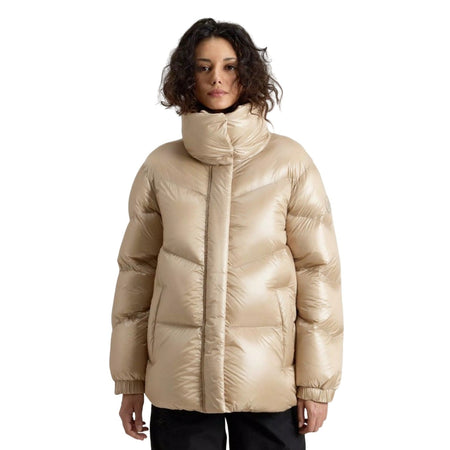 Woolrich giacche donna woolrich - aliquippa puffer jacket - beige da donna