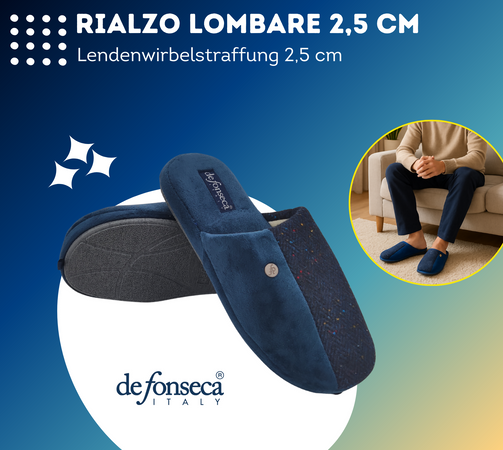 de fonseca Savoia Ciabatte Uomo Invernali da Casa, Pantofole Chiuse e Calde, Produzione Artigianale