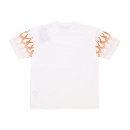 VISION OF SUPER Maglietta Uomo Flames Tee Off White/orange da uomo