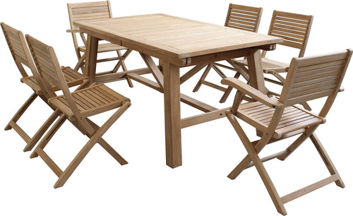 ORATOR---set-tavolo-in-teak-cm-160/240x90x77-h-con-6-sedute-Marrone-Milani-Home