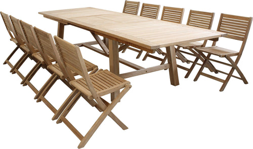 ORATOR---set-tavolo-in-teak-cm.220/300x100x77-h-con-10-sedute-Marrone-Milani-Home