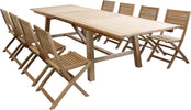 ORATOR---set-tavolo-in-teak-cm.220/300x100x77-h-con-8-sedute-Marrone-Milani-Home
