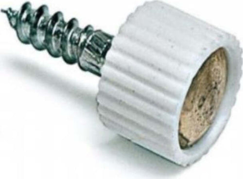 ORECA---10-SUPPORTI-REGGICRISTALLI-GOMMATI,-CON-VITE,-BIANCHI,-LEGNO