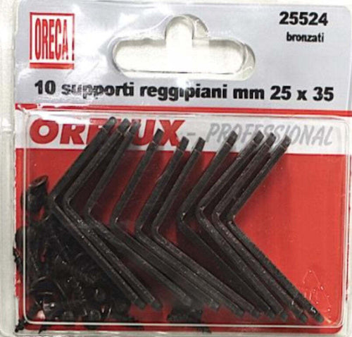 ORECA---10-SUPPORTI-REGGIPIANO-A-SQUADRA-IN-ACCIAIO-BRONZATO-25X35MM