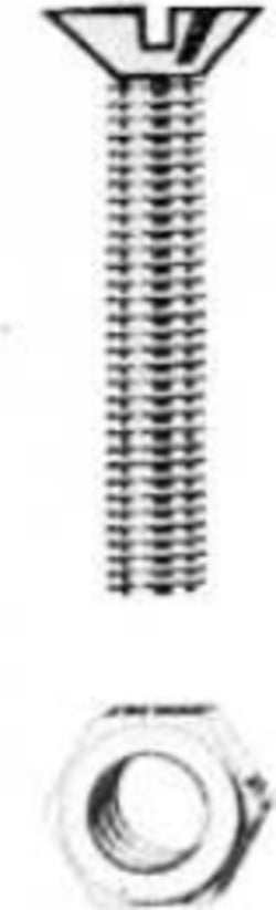 ORECA---11-VITI-PER-METALLO---TESTA-PIANA-SVASATA-CON-DADO-ESAGONALE-3X40MM---FERRO-ZINCATO