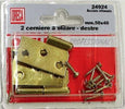 ORECA---2-CERNIERE-A-SFILARE-DESTRE-50X40MM-FERRO-OTTONATO