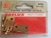 ORECA---2-CERNIERE-QUADRE-CON-PERNO-FISSO,-IN-OTTONE-LUCIDO-30X30MM